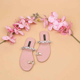 Blush Bloom Sandals – Pearl & Shimmer Elegance For Women