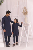 Blue Father & Son Matching Kurta Pajama Set For Men & Kid