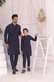 Blue Father & Son Matching Kurta Pajama Set For Men & Kid