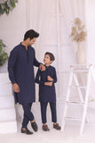 Blue Father & Son Matching Kurta Pajama Set For Men & Kid