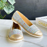 Tweed Meadow Loafers – Espadrille-Inspired Elegance For Women