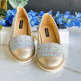 Tweed Meadow Loafers – Espadrille-Inspired Elegance For Women