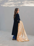 Neelam-e-Sitara – Navy Blue Velvet Frock with Sharara For Girls