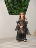 Mirha Black Beauty Velvet Ensemble with Intricate Hand Embroidery For Girls