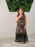 Mirha Black Beauty Velvet Ensemble with Intricate Hand Embroidery For Girls