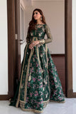 Gul Aimen Forest Green Luxury Silk Maxi with Gown & Dupatta For Women