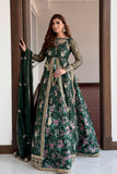 Gul Aimen Forest Green Luxury Silk Maxi with Gown & Dupatta For Women
