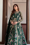 Gul Aimen Forest Green Luxury Silk Maxi with Gown & Dupatta For Women