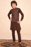 Chic Cocoa Brown Waistcoat Suit for Effortless Elegance For Boys