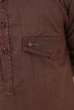 Elegant Brown Kurta and Trouser Set For Boys