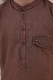 Elegant Brown Kurta and Trouser Set For Boys