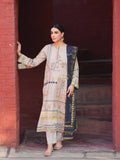 Off-White 2-Piece Printed Suit with Maroon Design For Women