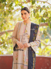 Off-White 2-Piece Printed Suit with Maroon Design For Women