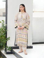 Off-White 2-Piece Printed Suit with Maroon Design For Women