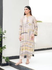 Off-White 2-Piece Printed Suit with Maroon Design For Women