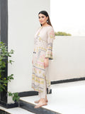 Off-White 2-Piece Printed Suit with Maroon Design For Women