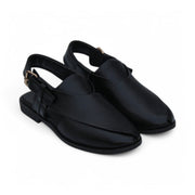 Black & Brown Premium Handmade Leather Peshawari Chappal For Men
