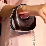 Brown Acrylic Clutch – Sleek & Modern Evening Statement By Dazzle