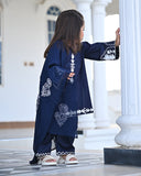 Embroidered Lawn 3-Piece Suit with Chiffon Dupatta For Girls