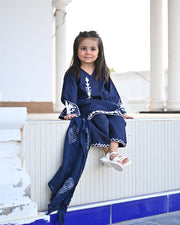 Embroidered Lawn 3-Piece Suit with Chiffon Dupatta For Girls