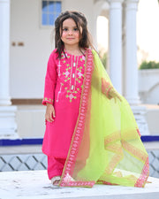 Elegant Embroidered Lawn 3-Piece Suit For Girls