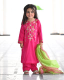 Elegant Embroidered Lawn 3-Piece Suit For Girls