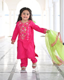 Elegant Embroidered Lawn 3-Piece Suit For Girls