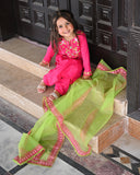 Elegant Embroidered Lawn 3-Piece Suit For Girls