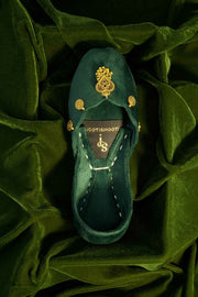 Mehvar Embellished Velvet Khussa For Women