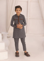 Kids Grey Kurta Pajama – Elegant & Comfortable For Boys