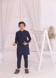 Kids Navy Blue Kurta & Pajama – Classic & Stylish For Boys