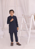 Kids Navy Blue Kurta & Pajama – Classic & Stylish For Boys