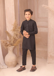 Kids Black Kurta & Pajama – Comfortable Sleepwear Set For Boys