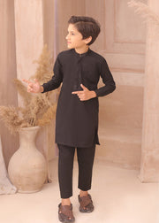 Kids Black Kurta & Pajama – Comfortable Sleepwear Set For Boys