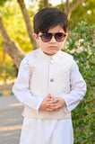 Elegant White and Gold Waistcoat Ensemble For Boys