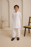 Elite White Premium Shalwar Kameez Set For Boys