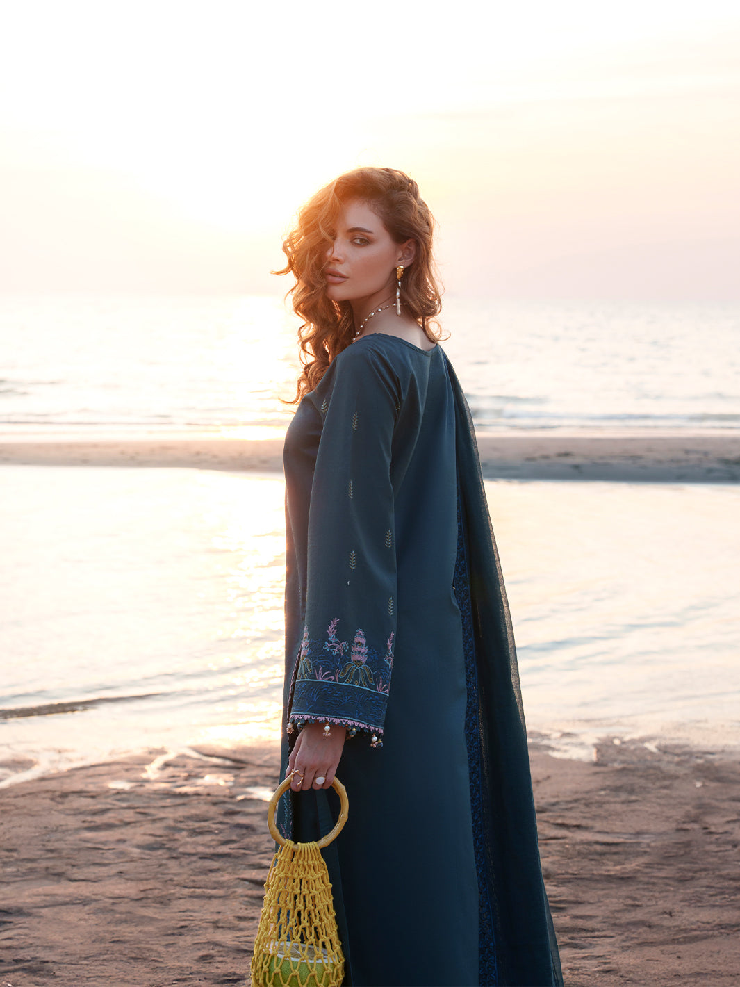 LEILA – Luxury Embroidered Lawn Suit For Women