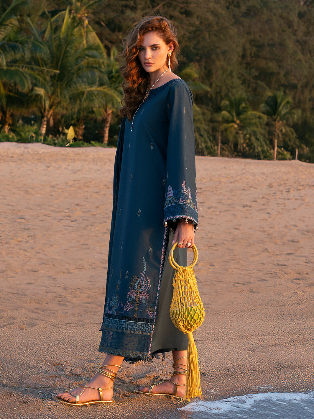 LEILA – Luxury Embroidered Lawn Suit For Women