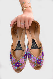 Peshawari Cut Khussa with Jute Finish For Women