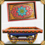 Lotus Truck Art Inspired Wooden Thaila/Cart