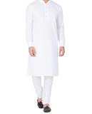 White Sufi Printed Truckart Theme Kurta Pajama For Men