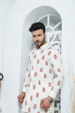 White Embroidered Kurta Pajama For Men