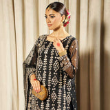 Shahana – Black 3-Piece Gota Work Farshi Shalwar Set For Women