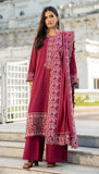 Hot Pink Khaddar 3-Piece Set – Embroidered & Chic For Women