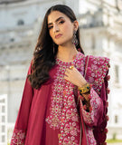 Hot Pink Khaddar 3-Piece Set – Embroidered & Chic For Women