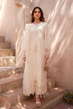Off White Embroidered Lawn 3 Piece Suit For Women