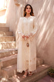 Off White Embroidered Lawn 3 Piece Suit For Women