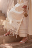 Off White Embroidered Lawn 3 Piece Suit For Women