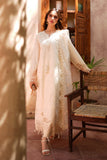 Off White Embroidered Lawn 3 Piece Suit For Women