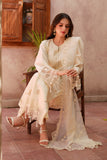 Off White Embroidered Lawn 3 Piece Suit For Women